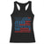 Funny She Loves Jesus And America Too Racerback Tank Top 4th Of July Christian American Flag TS11 Black Print Your Wear