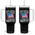 Funny She Loves Jesus And America Too Tumbler With Handle 4th Of July Patriotic Christian American Flag TS11 One Size: 40 oz Black Print Your Wear
