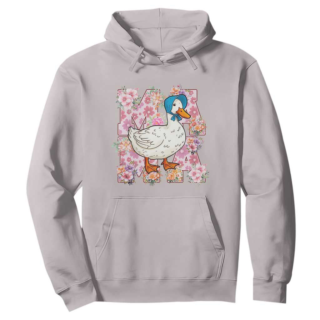 Funny Silly Mama Goose Hoodie Boho Flower Mother's Day TS11 Ice Gray Print Your Wear