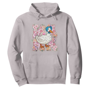 Funny Silly Mama Goose Hoodie Boho Flower Mother's Day TS11 Ice Gray Print Your Wear