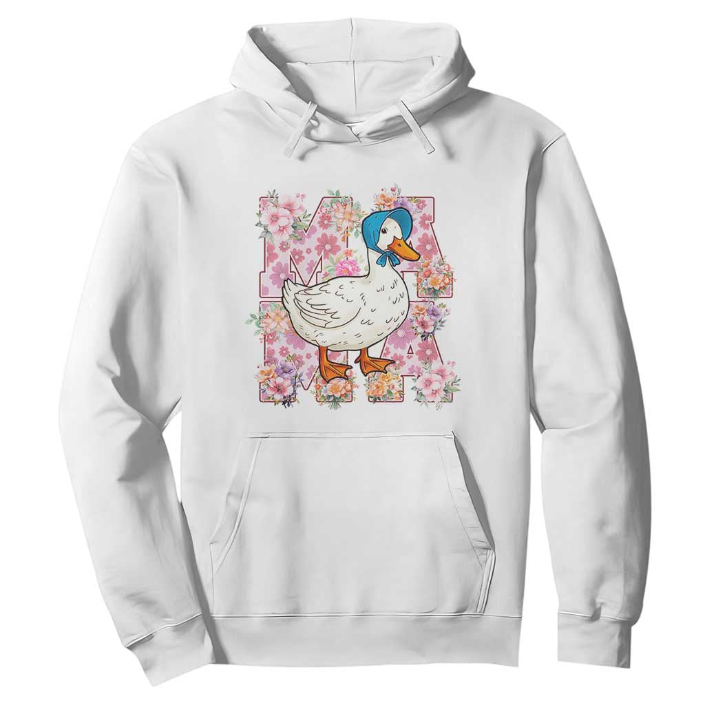 Funny Silly Mama Goose Hoodie Boho Flower Mother's Day TS11 White Print Your Wear