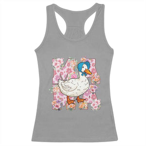 Funny Silly Mama Goose Racerback Tank Top Boho Flower Mother's Day TS11 Sport Gray Print Your Wear