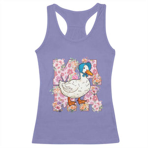 Funny Silly Mama Goose Racerback Tank Top Boho Flower Mother's Day TS11 Violet Print Your Wear