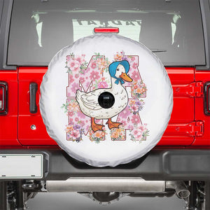 Funny Silly Mama Goose Spare Tire Cover Boho Flower Mother's Day TS11 White Print Your Wear