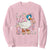 Funny Silly Mama Goose Sweatshirt Boho Flower Mother's Day TS11 Light Pink Print Your Wear