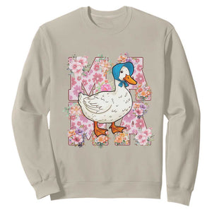Funny Silly Mama Goose Sweatshirt Boho Flower Mother's Day TS11 Sand Print Your Wear