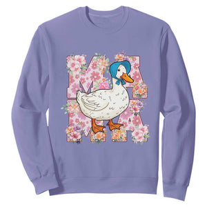 Funny Silly Mama Goose Sweatshirt Boho Flower Mother's Day TS11 Violet Print Your Wear
