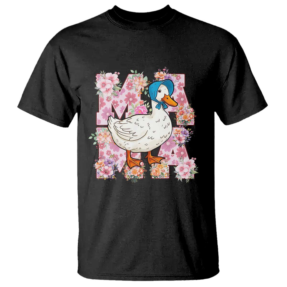 Funny Silly Mama Goose T Shirt Boho Flower Mother's Day TS11 Black Print Your Wear