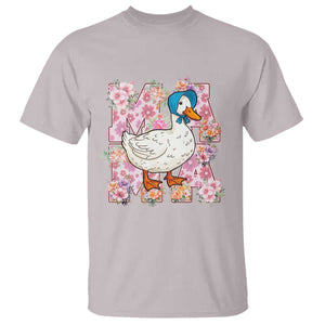 Funny Silly Mama Goose T Shirt Boho Flower Mother's Day TS11 Ice Gray Print Your Wear