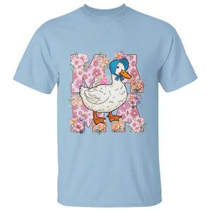 Funny Silly Mama Goose T Shirt Boho Flower Mother's Day TS11 Light Blue Print Your Wear