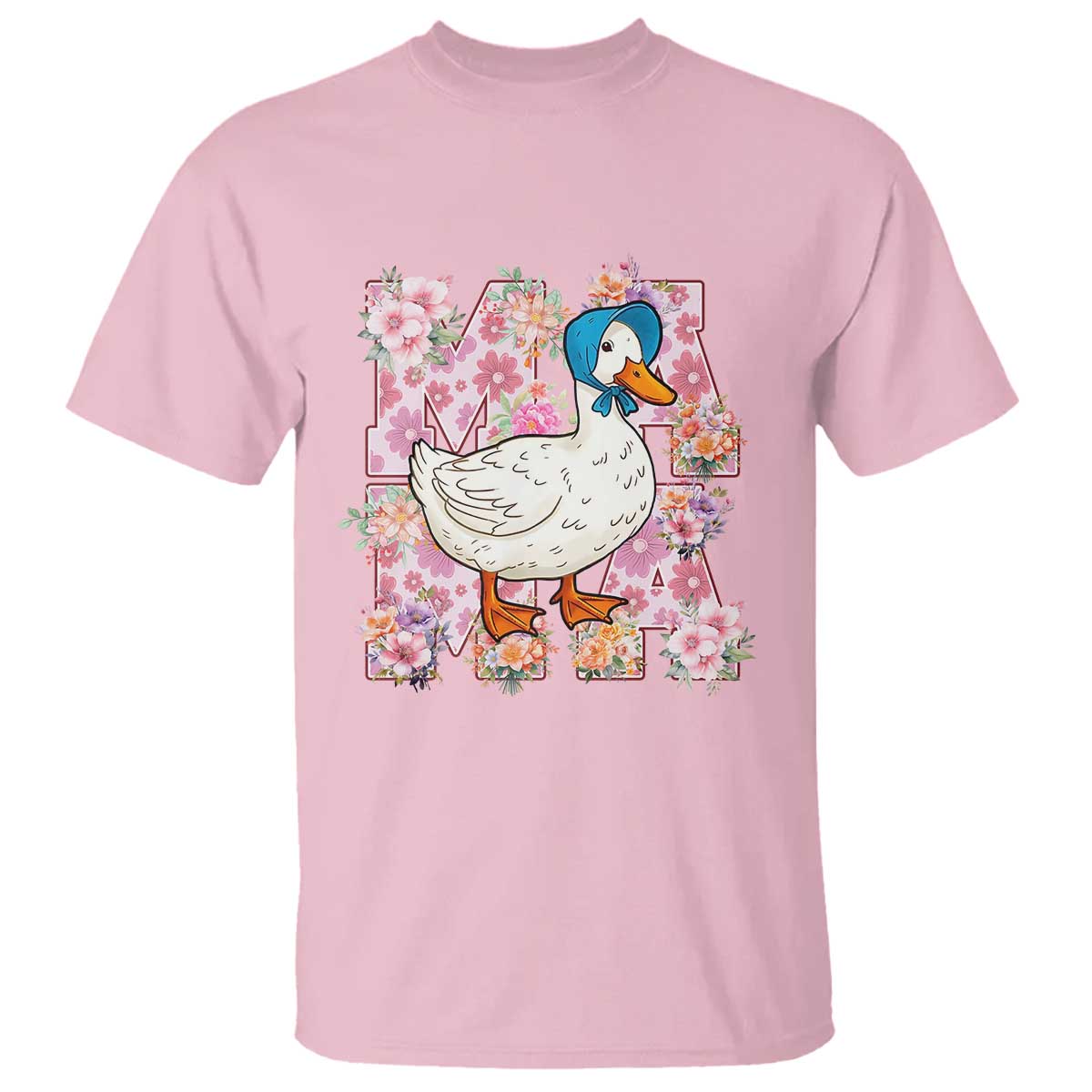 Funny Silly Mama Goose T Shirt Boho Flower Mother's Day TS11 Light Pink Print Your Wear