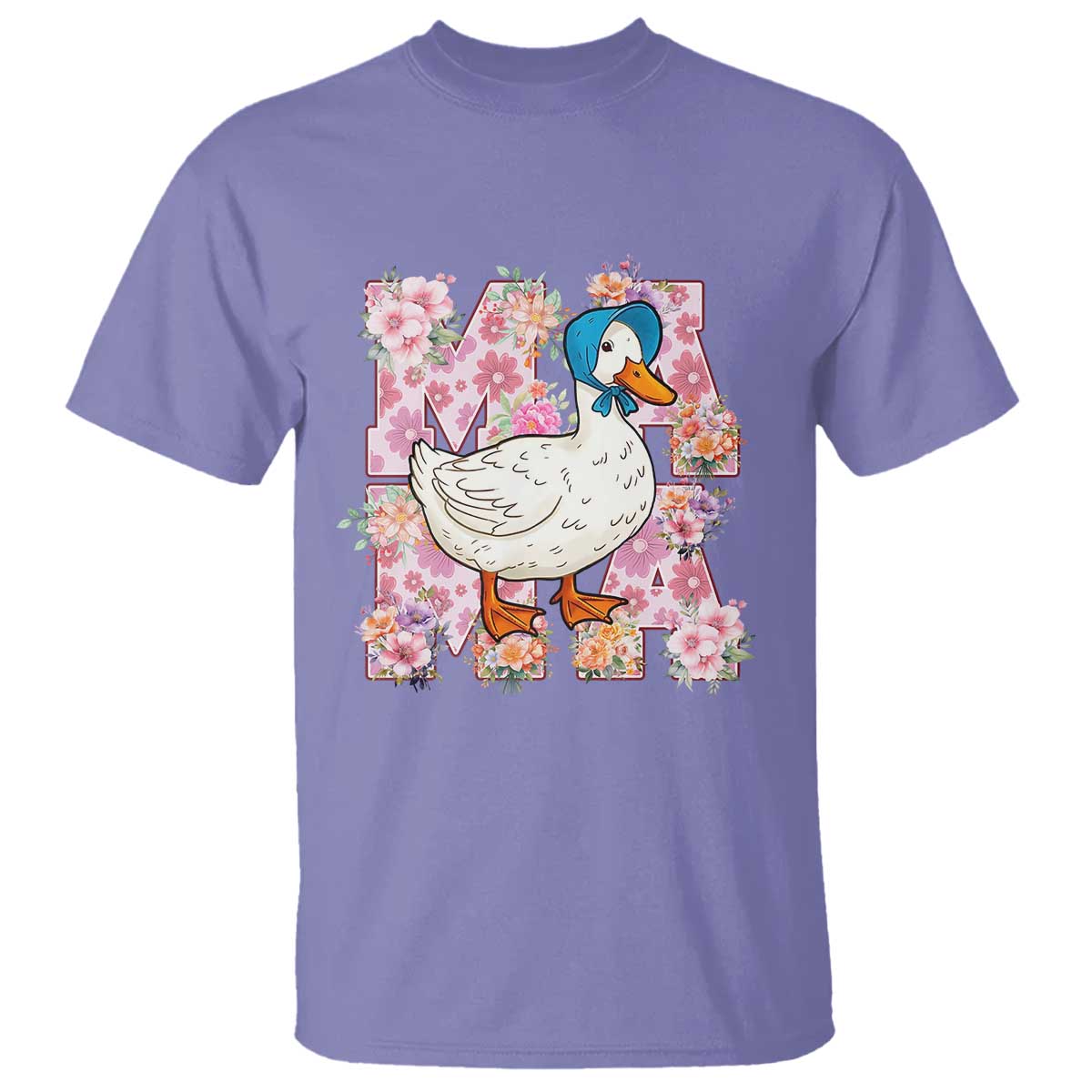 Funny Silly Mama Goose T Shirt Boho Flower Mother's Day TS11 Violet Print Your Wear