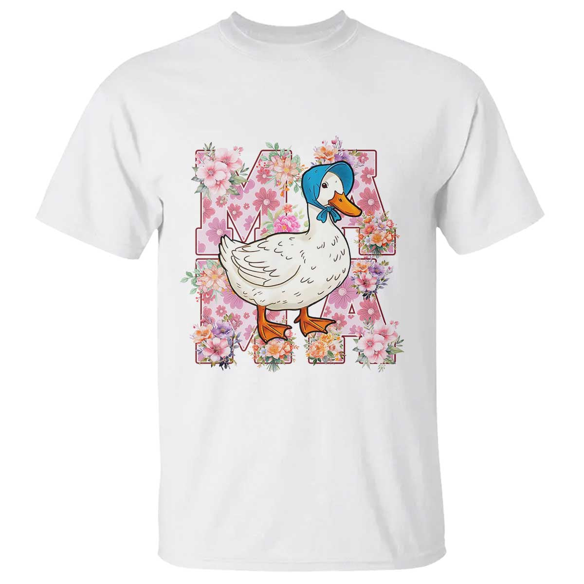 Funny Silly Mama Goose T Shirt Boho Flower Mother's Day TS11 White Print Your Wear