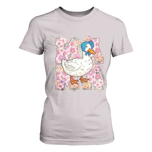 Funny Silly Mama Goose T Shirt For Women Boho Flower Mother's Day TS11 Ice Gray Print Your Wear