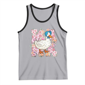 Funny Silly Mama Goose Tank Top Boho Flower Mother's Day TS11 Athletic Heather Black Print Your Wear