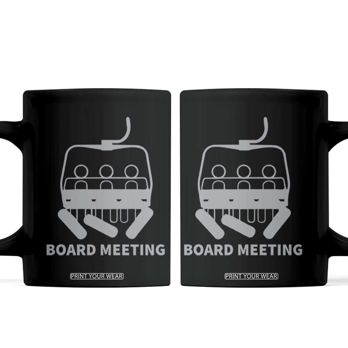 Funny Skiing Coffee Mug Snowboard Meeting Gift TS10 Black Print Your Wear