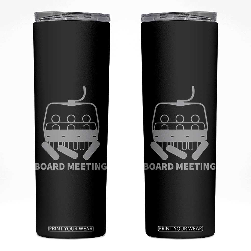 Funny Skiing Skinny Tumbler Snowboard Meeting Gift TS10 Black Print Your Wear