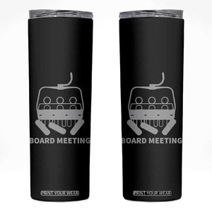 Funny Skiing Skinny Tumbler Snowboard Meeting Gift TS10 Black Print Your Wear