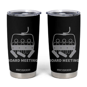 Funny Skiing Tumbler Cup Snowboard Meeting Gift TS10 Black Print Your Wear