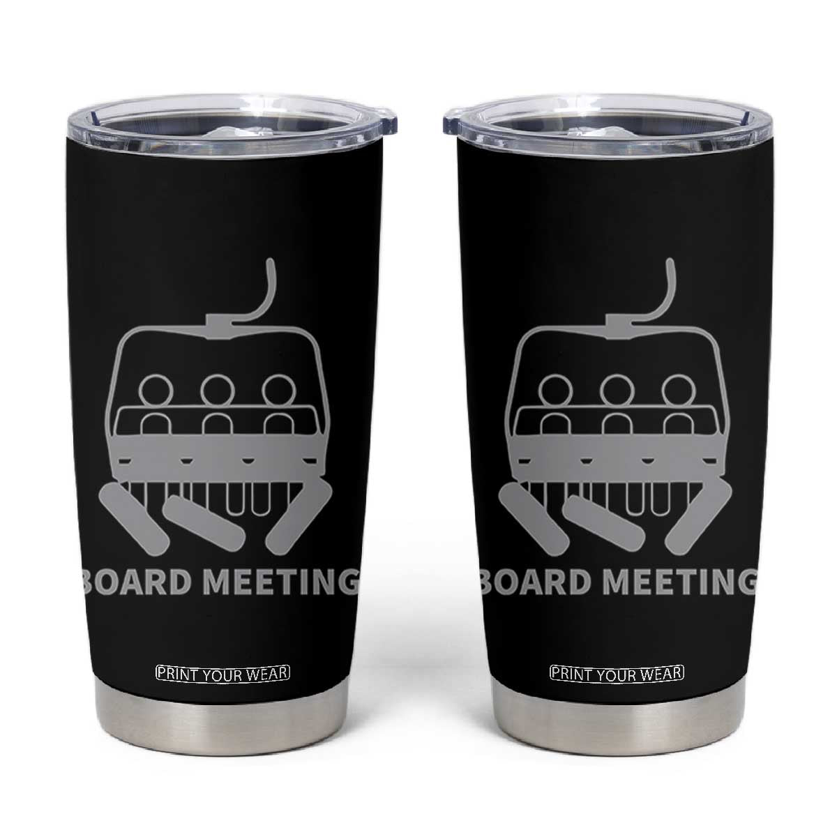Funny Skiing Tumbler Cup Snowboard Meeting Gift TS10 Black Print Your Wear