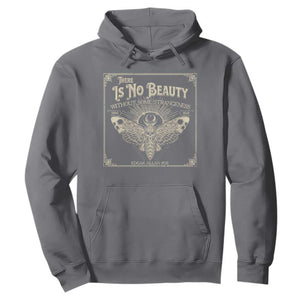 Funny Skull Moth Hoodie There Is No Beauty Without Some Strangeness Edgar Poe TS11 Charcoal Print Your Wear