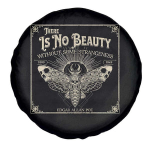 Funny Skull Moth Spare Tire Cover There Is No Beauty Without Some Strangeness Edgar Poe TS11 Print Your Wear
