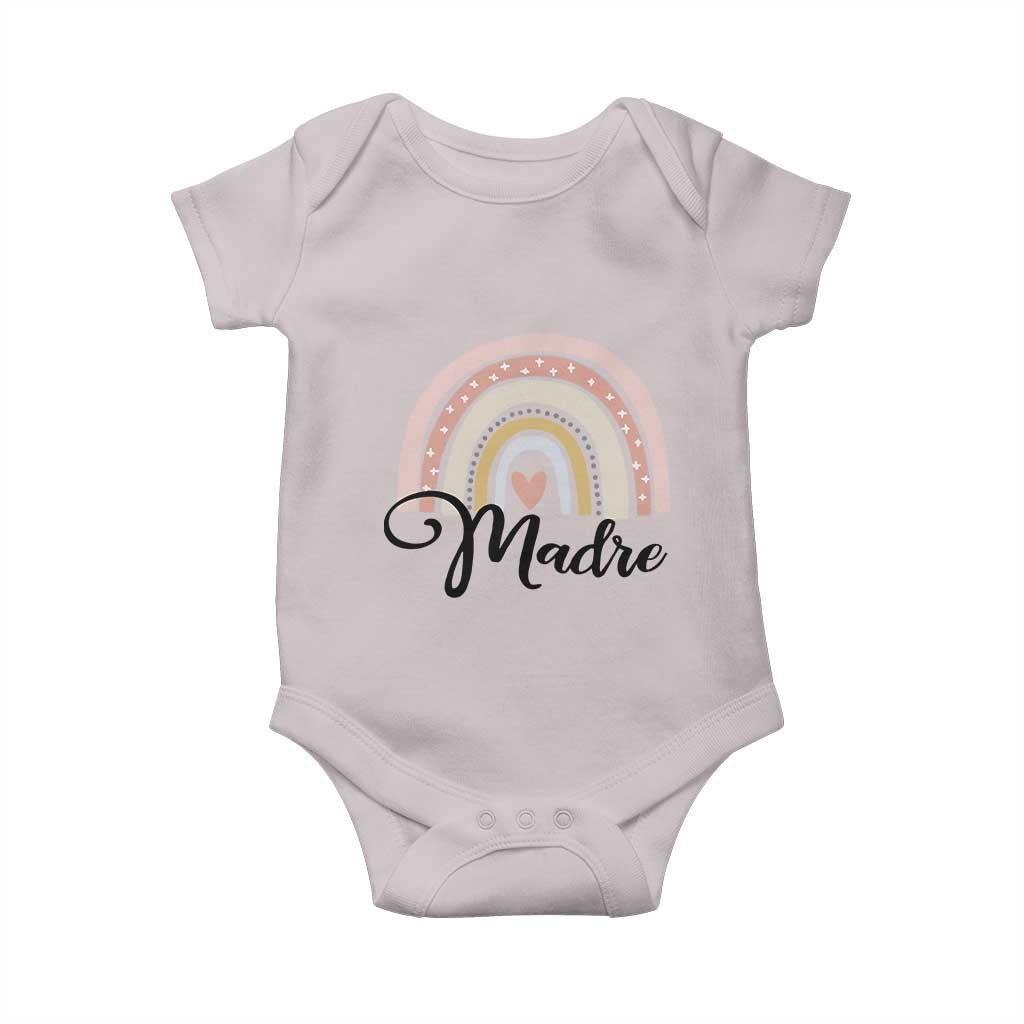 Funny Spanish Latina Mom Madre Baby Onesie Cute Rainbow TS11 Ice Gray Print Your Wear