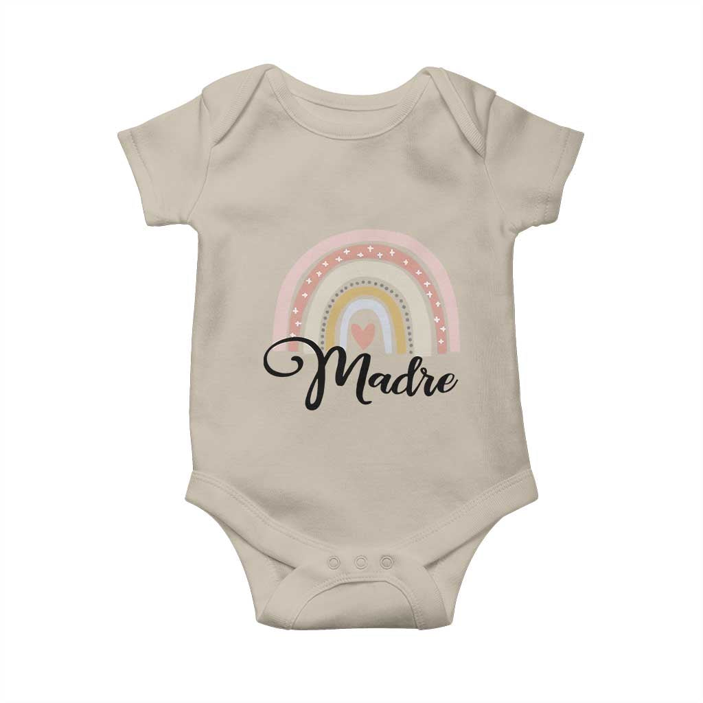 Funny Spanish Latina Mom Madre Baby Onesie Cute Rainbow TS11 Sand Print Your Wear