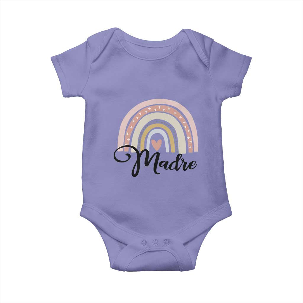 Funny Spanish Latina Mom Madre Baby Onesie Cute Rainbow TS11 Violet Print Your Wear