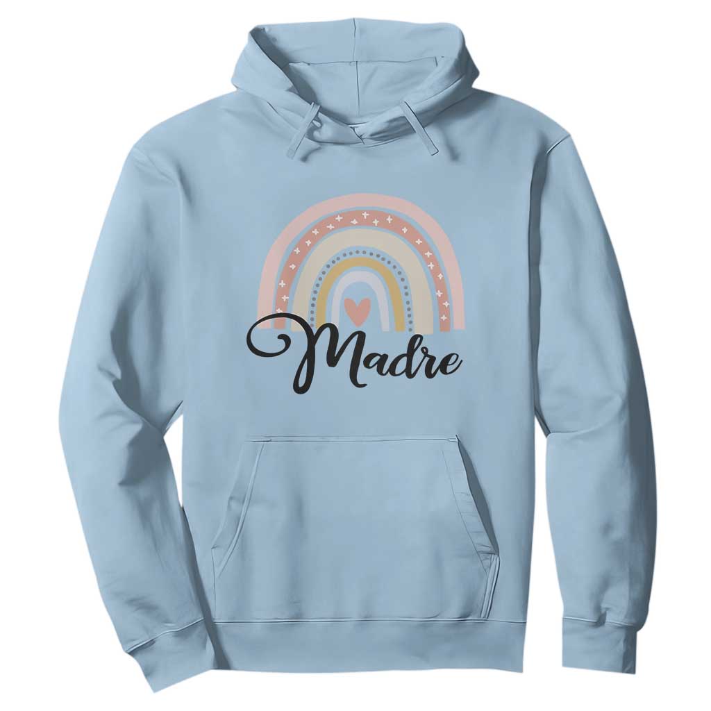 Funny Spanish Latina Mom Madre Hoodie Cute Rainbow TS11 Light Blue Print Your Wear