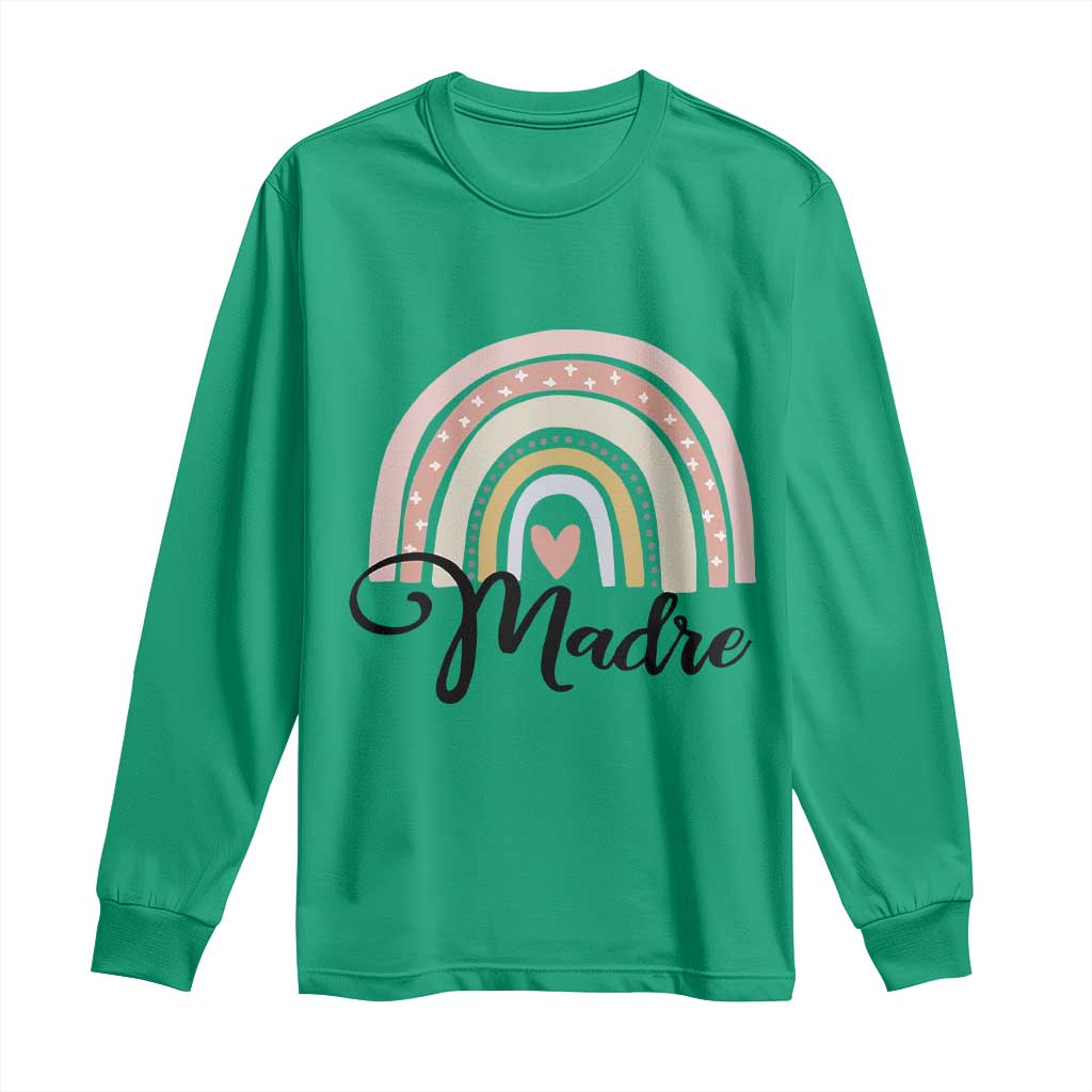 Funny Spanish Latina Mom Madre Long Sleeve Shirt Cute Rainbow TS11 Irish Green Print Your Wear