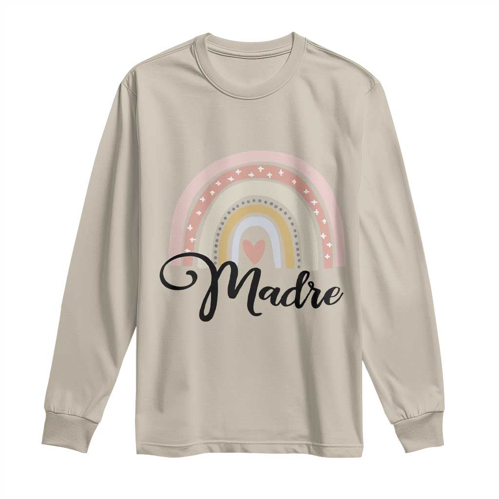 Funny Spanish Latina Mom Madre Long Sleeve Shirt Cute Rainbow TS11 Sand Print Your Wear