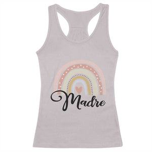 Funny Spanish Latina Mom Madre Racerback Tank Top Cute Rainbow TS11 Ice Gray Print Your Wear