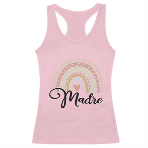 Funny Spanish Latina Mom Madre Racerback Tank Top Cute Rainbow TS11 Light Pink Print Your Wear