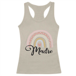 Funny Spanish Latina Mom Madre Racerback Tank Top Cute Rainbow TS11 Sand Print Your Wear