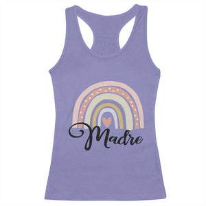 Funny Spanish Latina Mom Madre Racerback Tank Top Cute Rainbow TS11 Violet Print Your Wear