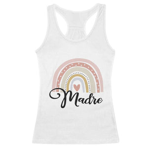Funny Spanish Latina Mom Madre Racerback Tank Top Cute Rainbow TS11 White Print Your Wear