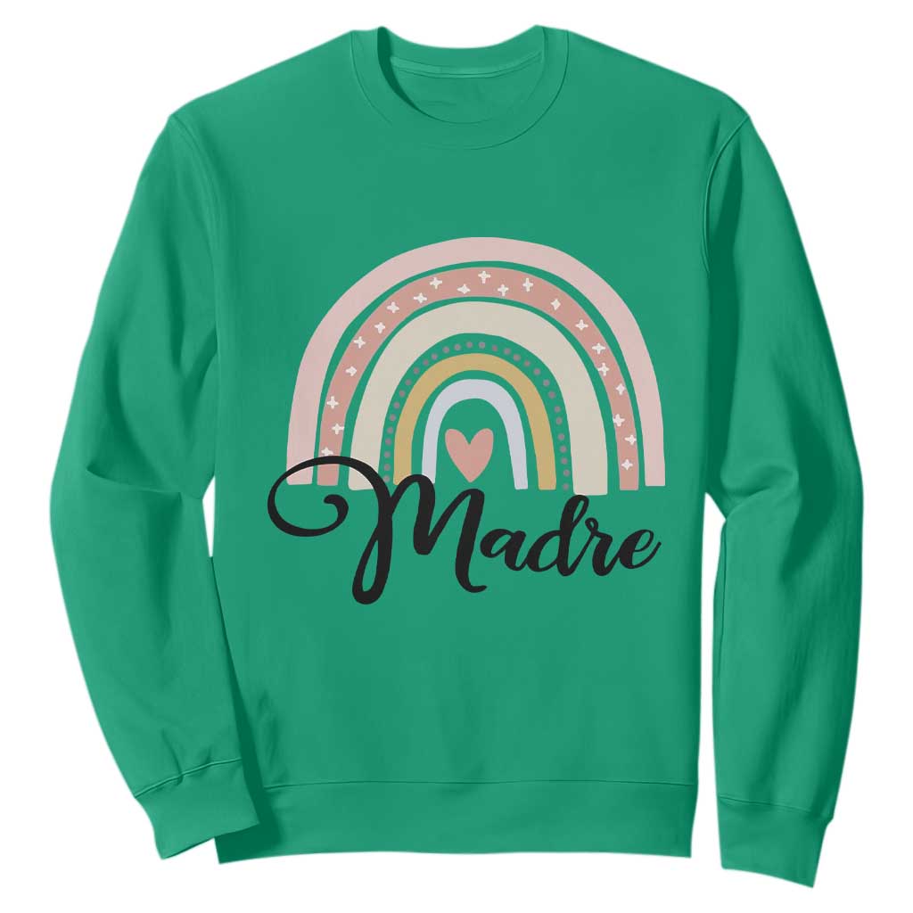 Funny Spanish Latina Mom Madre Sweatshirt Cute Rainbow TS11 Irish Green Print Your Wear