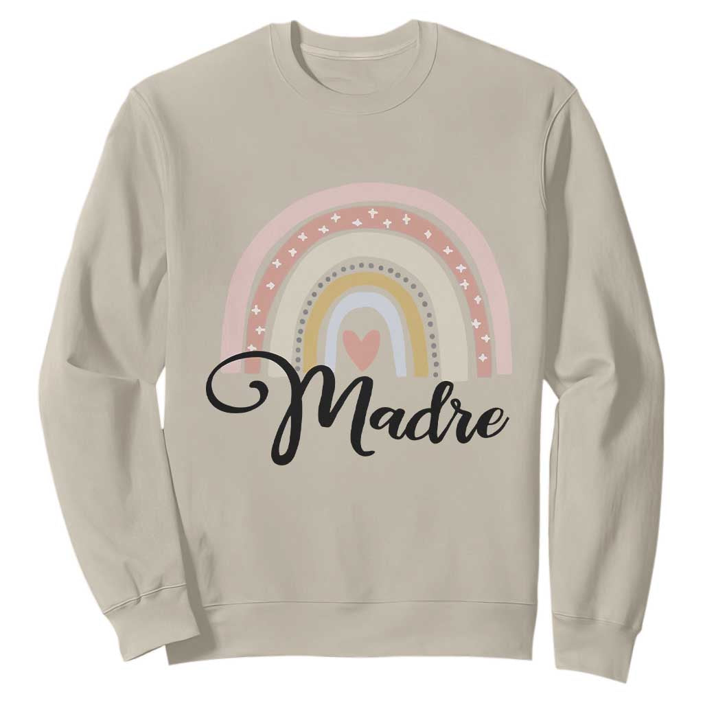 Funny Spanish Latina Mom Madre Sweatshirt Cute Rainbow TS11 Sand Print Your Wear