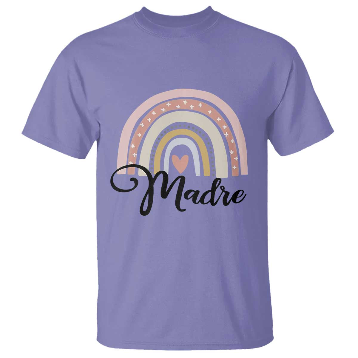 Funny Spanish Latina Mom Madre T Shirt Cute Rainbow TS11 Violet Print Your Wear