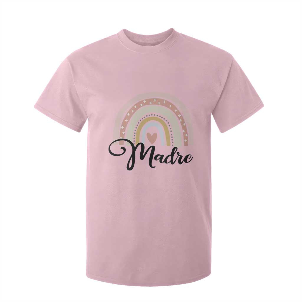 Funny Spanish Latina Mom Madre T Shirt For Kid Cute Rainbow TS11 Light Pink Print Your Wear