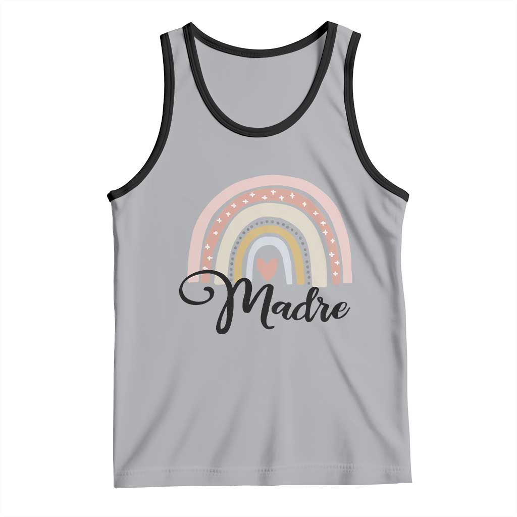 Funny Spanish Latina Mom Madre Tank Top Cute Rainbow TS11 Athletic Heather Black Print Your Wear