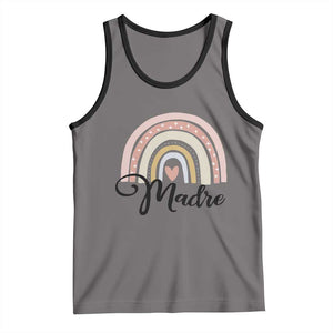 Funny Spanish Latina Mom Madre Tank Top Cute Rainbow TS11 Deep Heather Black Print Your Wear