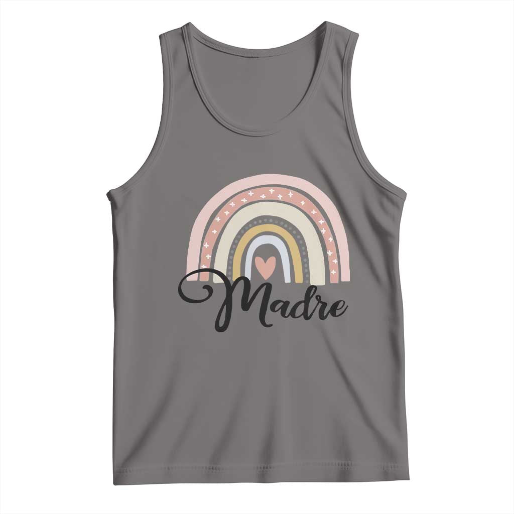 Funny Spanish Latina Mom Madre Tank Top Cute Rainbow TS11 Deep Heather Print Your Wear
