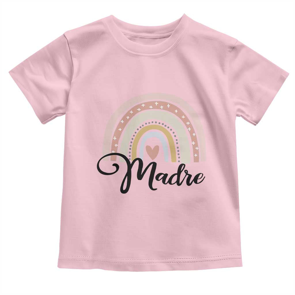 Funny Spanish Latina Mom Madre Toddler T Shirt Cute Rainbow TS11 Light Pink Print Your Wear