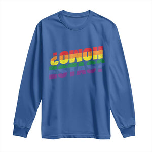 Funny Spanish Mexican Homo Estas Long Sleeve Shirt Gay Pride Ally LGBTQ Month TS11 Royal Blue Print Your Wear