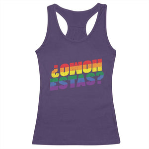 Funny Spanish Mexican Homo Estas Racerback Tank Top Gay Pride Ally LGBTQ Month TS11 Purple Print Your Wear
