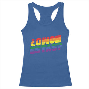 Funny Spanish Mexican Homo Estas Racerback Tank Top Gay Pride Ally LGBTQ Month TS11 Royal Blue Print Your Wear