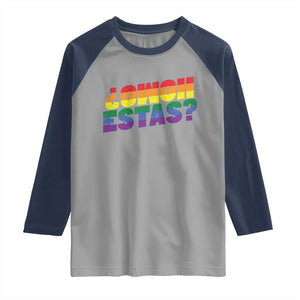 Funny Spanish Mexican Homo Estas Raglan Shirt Gay Pride Ally LGBTQ Month TS11 Sport Gray Navy Print Your Wear
