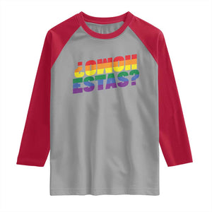 Funny Spanish Mexican Homo Estas Raglan Shirt Gay Pride Ally LGBTQ Month TS11 Sport Gray Red Print Your Wear